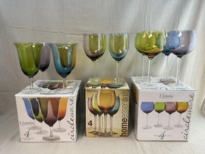 Circleware Victoria Balloon Goblet / Wine / Footed Glasses Multi Color x12 - Picture 1 of 7