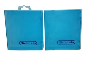 2 Blue Official Nintendo NES Rental Plastic Clam Shell Game Case Authentic OEM - Picture 1 of 3