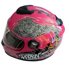 Produktbild - Integralhelm Helm Kinderhelm Motorradhelm Mejia pink Motorrad Jethelm