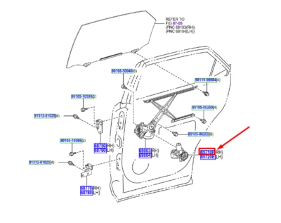LEXUS RX MK4 Rear Right Door Window Control Motor 8571048131 NEW GENUINE - Image 1 of 2