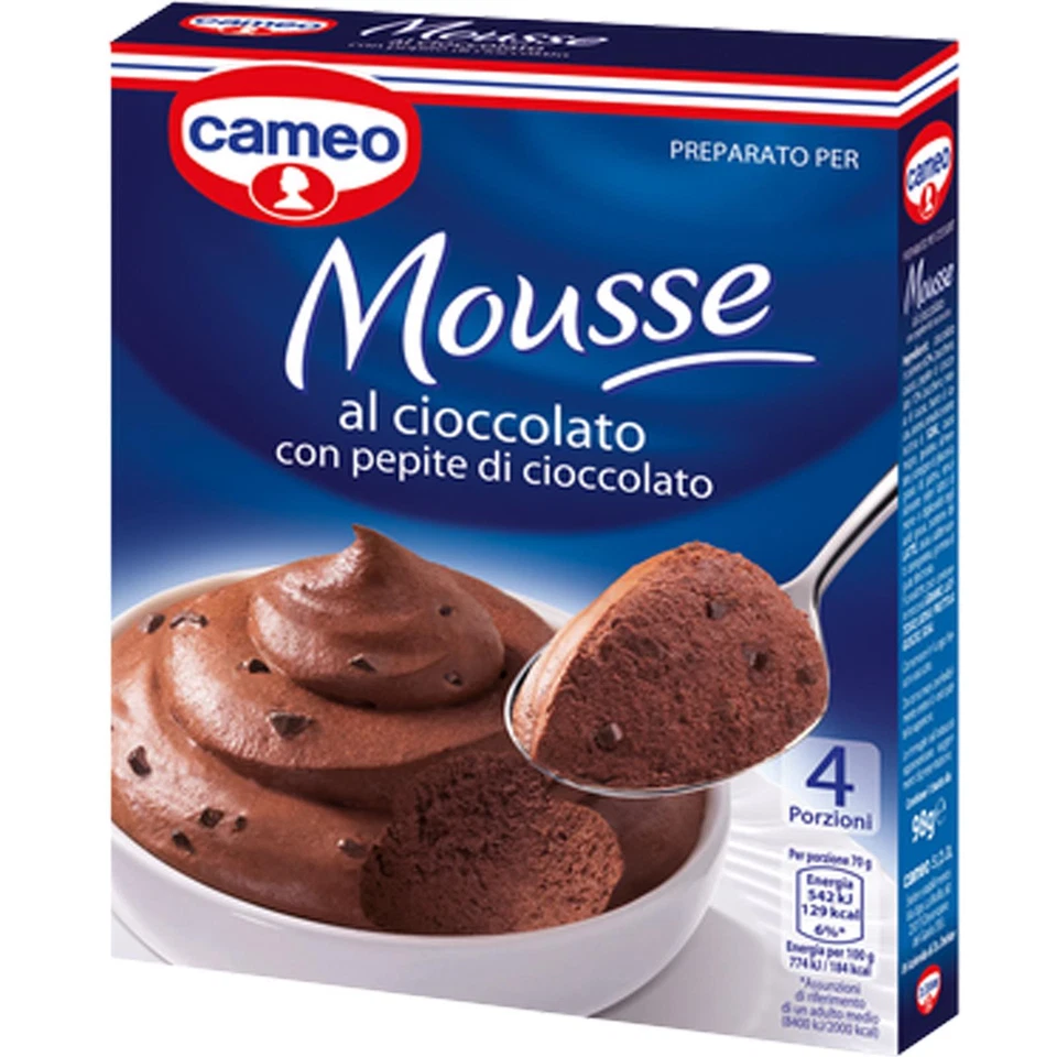 CAMEO PREPARATO PER MOUSSE AL CIOCCOLATO CON PEPITE DI CIOCCOLATO TORTA CREMA 97gr