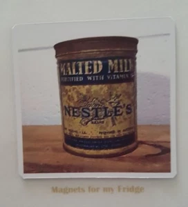 VINTAGE NESTLE'S MALTED MILK FRIDGE MAGNET - M639 LA - Imagen 1 de 1