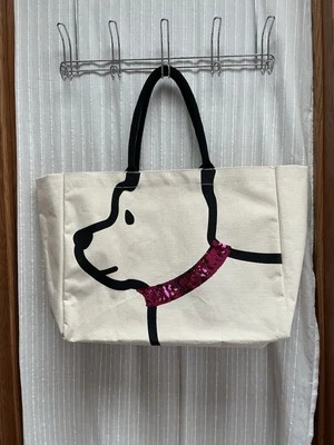 Bolso de Mano Twos Company Caprichoso de Lona para Perros - Cuello Rosa Foto 1 de 4