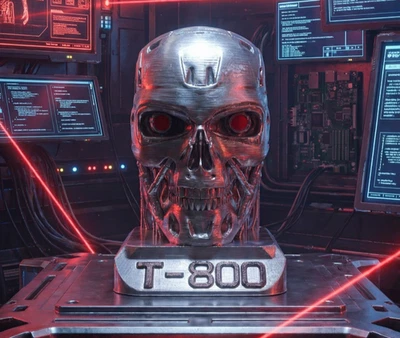 🤖 3D-Printed Terminator T-800 Full Bust Fan-Made Passion Project 15+ Hour Print - Image 1 of 4
