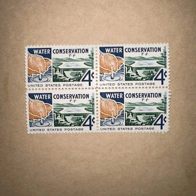 US 4 Cent Water Conservation stamp of 1960, Scott #1150, Block Of 4, MNH/OG/XF. - Image 1 of 2