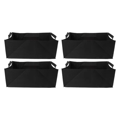 4 Pack of Rectangular NonWoven Planting Bags Designed for Robust Plant Growth - Image 1 of 4