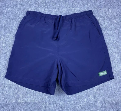 Vintage LL Bean Men's 100% Supplex Navy Blue Lined Swim Shorts Trunks Size M - Image 1 of 4