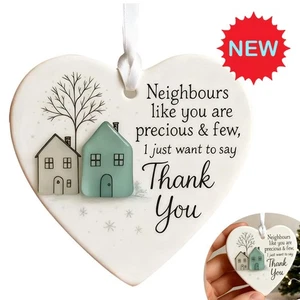 Thank You Neighbours, Heart-Shaped Sea Glass Neighbor Christmas Ornaments 2025 - Picture 1 of 11