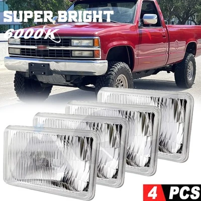 4PCS LED Headlight 6000K High Low beam For GMC K2500 1988-1991 Foto 1 de 4