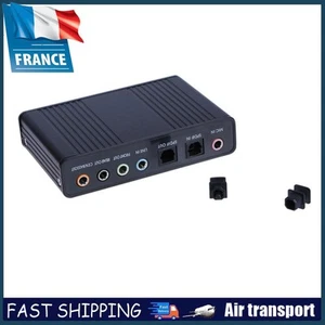 USB 6 Channel 5.1 External Optical Audio Sound Card for Notebook PC(Black) NEW - Afbeelding 1 van 8