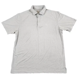 Rhoback Polo Shirt Mens XL Gray Performance Golf Athletic Stretch Dog Logo - Picture 1 of 11
