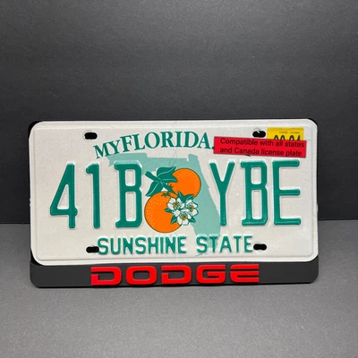 Marco de matrícula personalizado 3D RedDODGE LOGO emblema de coche MULTICOLOR Foto 1 de 4