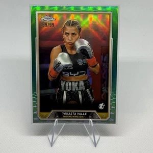 2024 Topps Cromo Boxeo Yokasta Valle Verde Prizm Refractor 99/99 SUJETALIBROS - Imagen 1 de 4