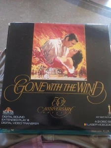 Gone With The Wind 50th Anniversary Edition Laserdisc LD Clarke Gable VG - Picture 1 of 3