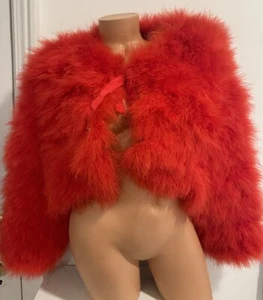 Ralph Lauren Collection Purple Label Coat , Jacket Womens Sz 10 Ostrich - Picture 1 of 13