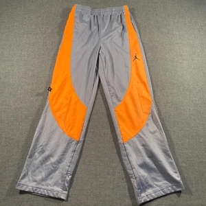 Air Jordan Drawstring Sweatpants Boys Size Medium Grey Straight Colorblock - Picture 1 of 9