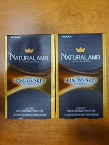2 Pks of 10: Trojan Naturalamb Lubricated Condoms Latex Free Exp 1/28 8440-R2P4 - Picture 1 of 7