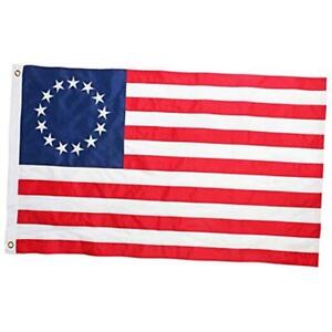 Betsy Ross Flag American Made 3x5 FT Outdoor Long-lasting Heavy Duty 13 Star 