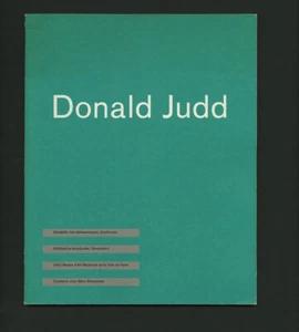 1987 Stedelijk Van Abbemuseum DONALD JUDD Eindhoven Sculpture + Installation Cat - Picture 1 of 2