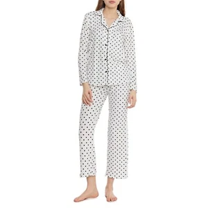 NWT TART Soft Black White Dot Pajamas Set Large Retail $88.00 - Picture 1 of 2