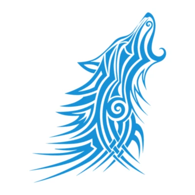 Tribal Wolf Decal Sticker Laptop Car Truck Window Mirror   - Image 1 of 2