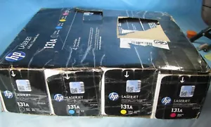 ORYGINALNY ZESTAW HP 131A CF210A, CF211A, CF212A, CF213A CMYK - USZKODZONE PUDEŁKO - NOWY - Zdjęcie 1 z 2