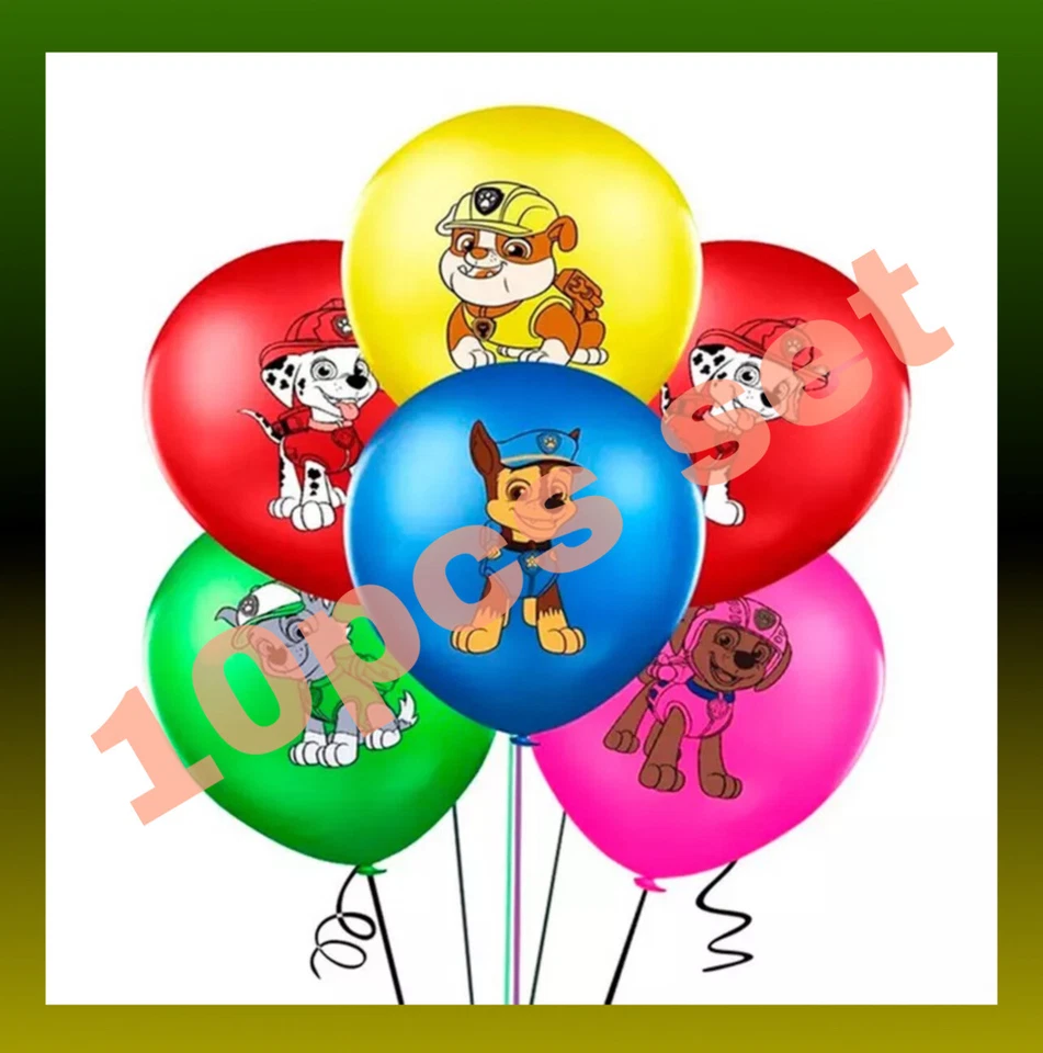 10 peças 12 polegadas PAW PATROL balões de látex impressos decoração festa de aniversário infantil Reino Unido - Imagem 1 de 1