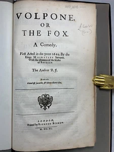 2nd Folio Ben Jonson's Fox And Alchemist Plays 1640, Shakespeare's Contemporary - Picture 1 of 10