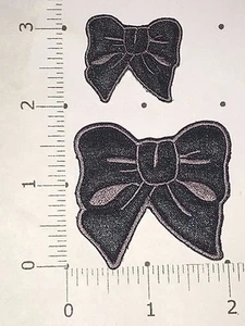 Black Bow Patches - patch lot of 2 - Picture 1 of 1