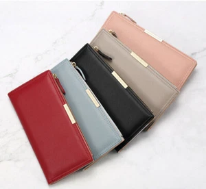 Ladies Long Slim Wallet Ultra RFID Card Holder Coin Purse Real Leather Clutch - Picture 1 of 19
