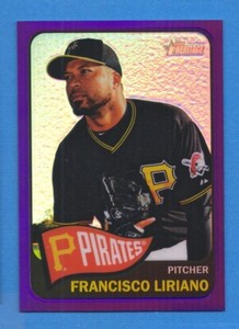 2014 Topps Heritage Chrome Purple Refractor #73 Francisco Liriano Pirates