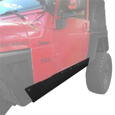 Par de deslizadores de roca protectores de roca armadura de carrocería de acero para Jeep Wrangler TJ 1997-2006 Foto 1 de 4