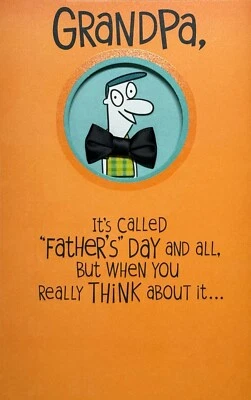 Funny FATHER'S DAY Premium Card FOR GRANDPA with Bowtie — American Greetings +✉ - Image 1 of 4