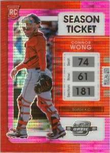 2022 Panini Chronicles Contenders Optic Pink Pulsar #11 Connor Wong Red Sox RC
