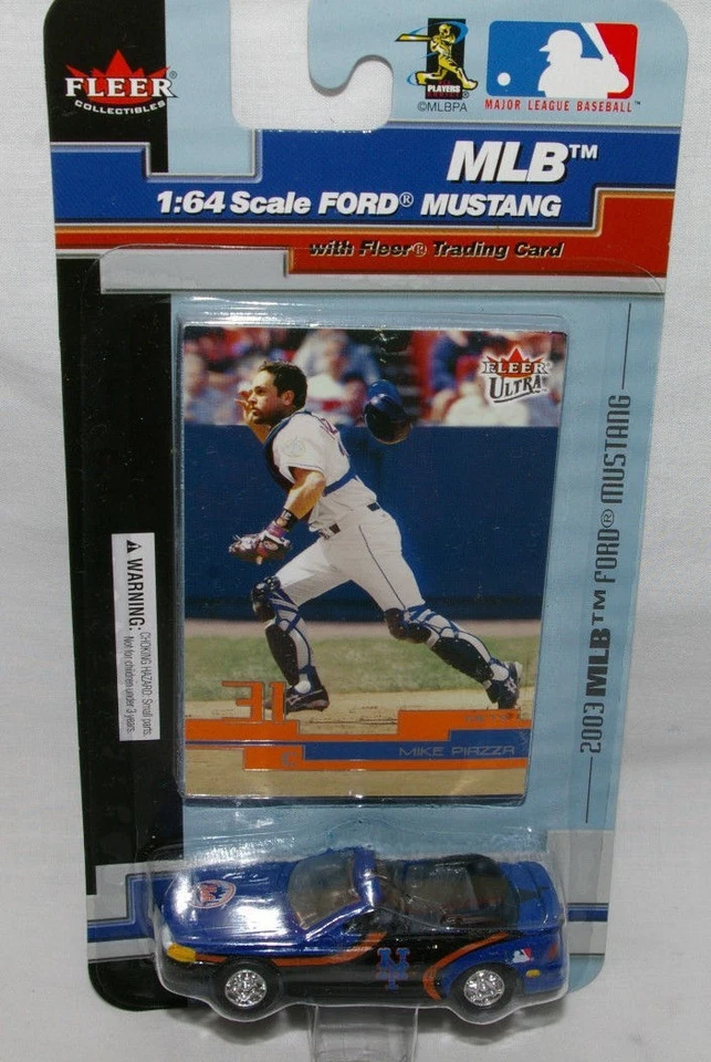 Fleer NY Mets Mike Piazza 2003 MLB Ford Mustang 1-64 Scale
