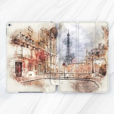 Vintage Paris Eiffel Tower Case For iPad 10.2 Air 3 4 5 Pro 9.7 11 12.9 Mini - Image 1 of 4