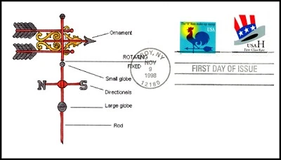 Scott 3257 - 1 Cent Weather Vane Therome Color FDC 14 Of 17 - Image 1 of 2
