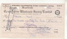 SCWS Bank  Cheque / / Jedburgh Co-op Society to Postmaster General 1967.