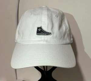 Converse Chuck Taylor Correa Blanco Ajustable Sombrero Bordado Zapato Logo - Imagen 1 de 6