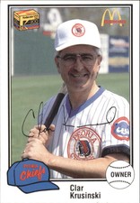 1989 Peoria Chiefs Team Issue #33 Clar Krusinski/Owner