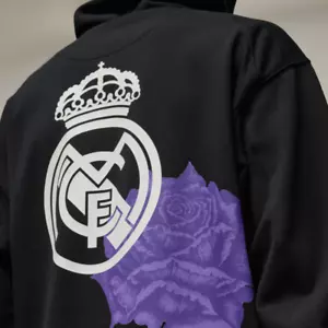 Real Madrid Adidas Y-3 Y3 Yamamoto schwarzer Hoodie Größe Medium brandneu neu mit Etikett - Bild 1 von 3