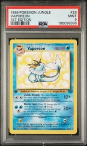 1999 Pokemon TCG Jungle Vaporeon #28 1st Edition PSA 9 Graded Card - Bild 1 von 2