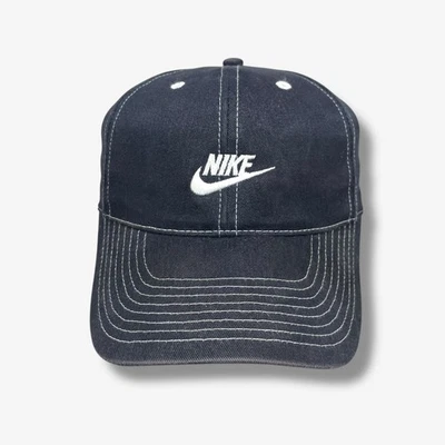 Nike Gorra Sombrero Para Hombres Béisbol Correa Ajustable Blanco Logo Informal Y2K Gris Etiqueta Foto 1 de 4