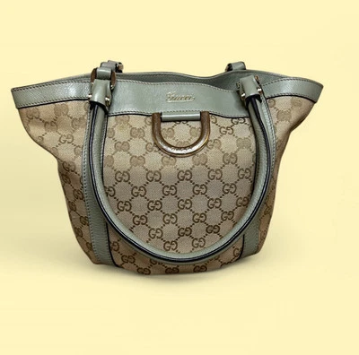 Bolso de mano Gucci GG Marmot 100 % auténtico con papeles verde con tostado Foto 1 de 4