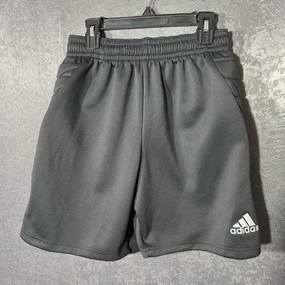 Youth Adidas Climalite Goalie Shorts Black Padded Soccer Size Small (24Wx7L) - Image 1 of 4