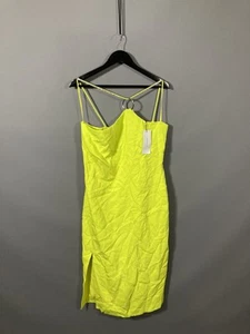 KAREN MILLEN Dress - Size UK14 - Lime Green - New With Defects - Women’s - Picture 1 of 5