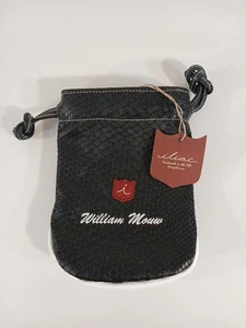 iliac Golf Wertsachen schwarz Boa Beutel Tasche Kordelzug handgefertigt für William Mouw - Bild 1 von 7