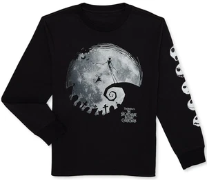 Disney ☆ Boys' Nightmare Before Christmas Long Sleeve T-Shirt ☆ Boys M-L - Picture 1 of 3