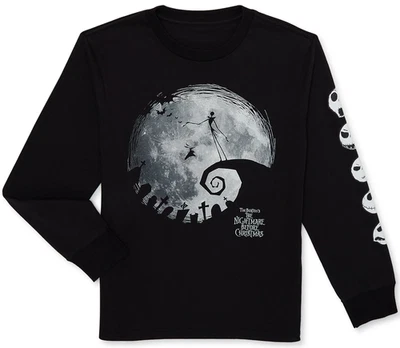 Disney ☆ Boys' Nightmare Before Christmas Long Sleeve T-Shirt ☆ Boys M-L - Image 1 of 3