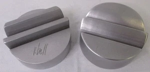 (2) Signed Handmade 3D Abstract Sculpture Aluminum Pewter Alloy Orig Art V. Bell - Picture 1 of 5